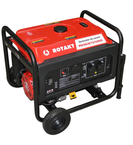 Generator De Curent Rotakt ROGE5500, 5.5 KW, AVR, voltmetru, Iesire 12V, Autonomie 7 ore