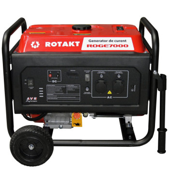 Generator de curent benzina Rotakt ROGE7000 6.8 KW, AVR, Voltmetru, Iesire12V, Consum Redus 3,12 l/h
