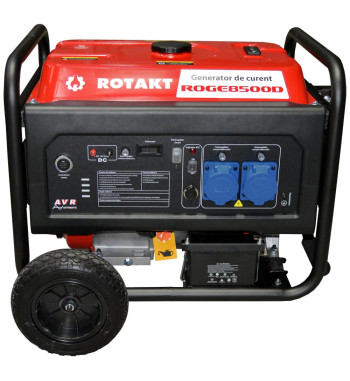 Generator De Curent Rotakt ROGE8500D, 8.5 KW (Include Functia De Automatizare - ATS), AVR, Voltmetru, Autonomie 7 Ore