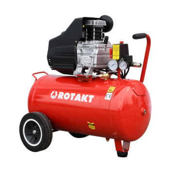 Compresor cu piston Rotakt ROCP-50-8, Aer Refulat 250l/min, 2.5CP, Butelie 50L