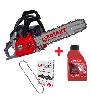 Motoferastrau ROTAKT MTF3816SW, 1.8 CP, 350 mm + Lant 26 dinti + 0.600 L Ulei amestec