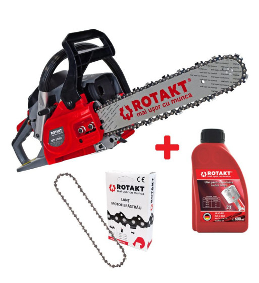 Motoferastrau ROTAKT MTF3816SW, 1.8 CP, 350 mm + Lant 26 dinti + 0.600 L Ulei amestec