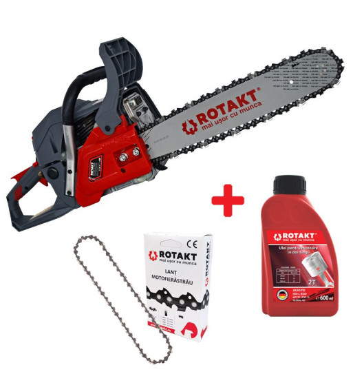 Motoferastrau ROTAKT MTF5810S, 3 CP, 400 mm + Lant 33 dinti + 1 buc ulei amestec 0.600 L