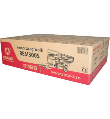 REM300S Remorca agricola capacitate incarcare 300 Kg, roti  4.00-8
