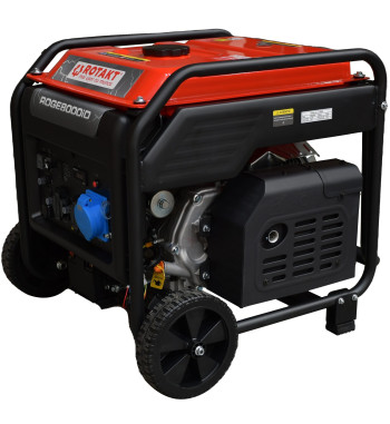 Generator De Curent Rotakt ROGE8000iD, Benzina 7.5 KW, AVR, Voltmetru, Iesire De 12V