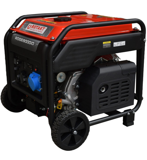 Generator De Curent Rotakt ROGE8000iD, Benzina 7.5 KW, AVR, Voltmetru, Iesire De 12V