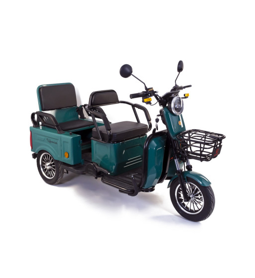 Triciclu electric Rotakt Liberia 1400W 25 km/h autonomie 48 km baterie plumb- acid 60V 20Ah greutate maxima 292 kg, Fara permis