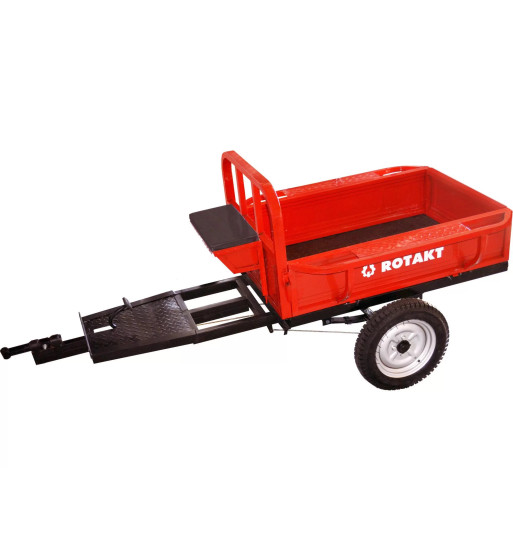 Remorca motocultor Rotakt REM400-1, capacitate 400 kg, basculabila