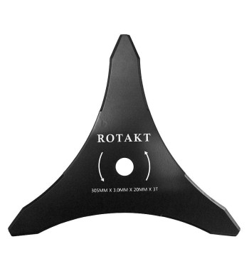Cutit cosire pentru motocoasa, 3 taisuri, 305 x 20 x 3 mm, Rotakt