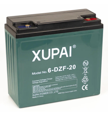Baterie semitractiune Deep Cycle Xupai 6-DZF-20, 12V 20Ah VRLA GEL pentru scutere si tricicluri electrice