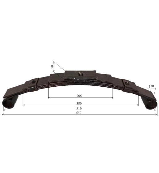 Arc lamelar suspensie spate pentru triciclu electric Guliver